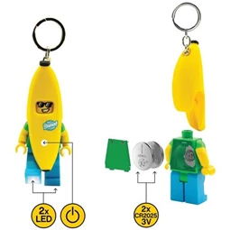 Kulcstartó LEGO LED világítással, Banana Guy