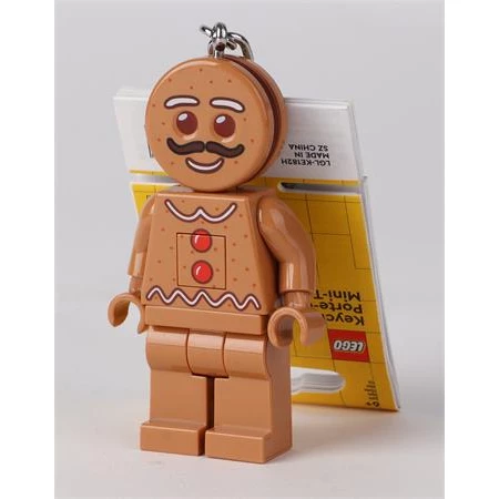 Kulcstartó LEGO LED világítással Gingerbread Man