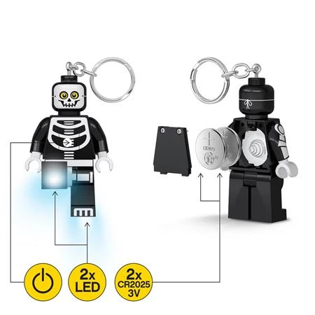 Kulcstartó LEGO LED világítással Skeleton Guy