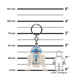Kulcstartó LEGO LED világítással Star Wars R2D2