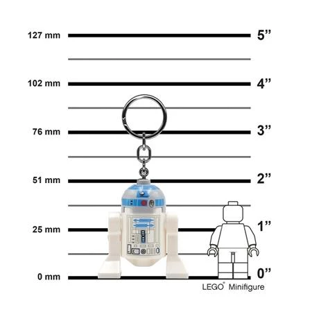 Kulcstartó LEGO LED világítással Star Wars R2D2