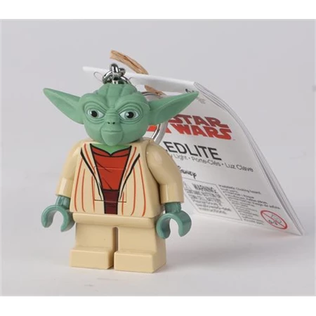 Kulcstartó LEGO LED világítással Star Wars Yoda