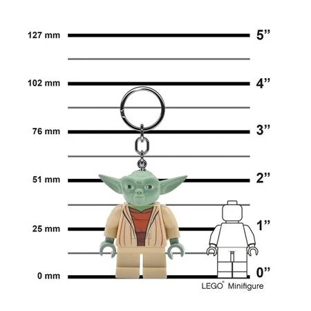 Kulcstartó LEGO LED világítással Star Wars Yoda