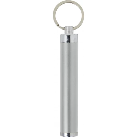 Kulcstartó fém, LED-lámpa 8,7cm ezüst színű