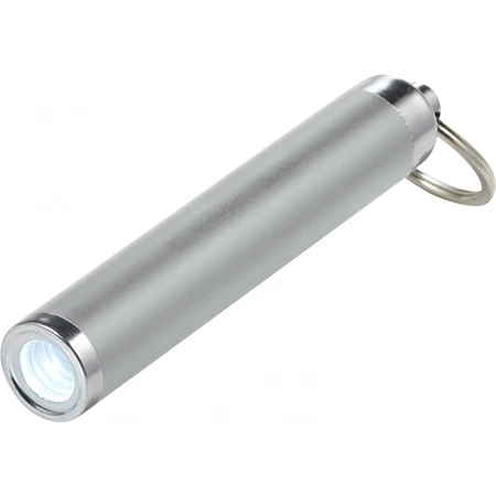 Kulcstartó fém, LED-lámpa 8,7cm ezüst színű