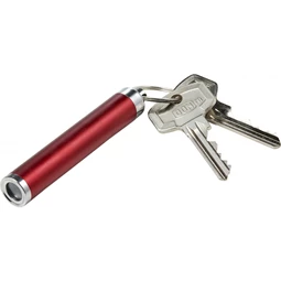 Kulcstartó fém, LED-lámpa 8,7cm piros