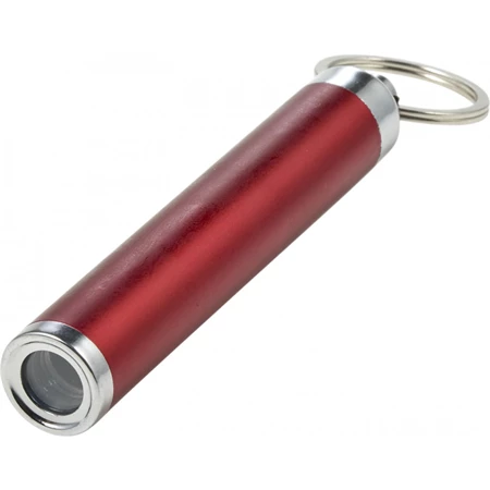 Kulcstartó fém, LED-lámpa 8,7cm piros