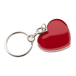 Kulcstartó fém szív alakú