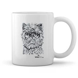 Kutya jó bögre Affenpinscher, kerámia 360ml 8x9,5cm