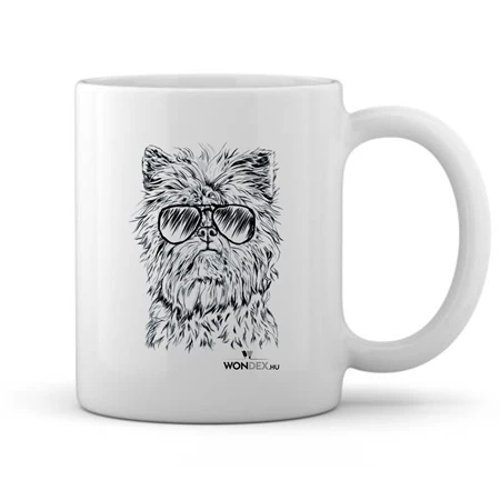 Kutya jó bögre Affenpinscher, kerámia 360ml 8x9,5cm