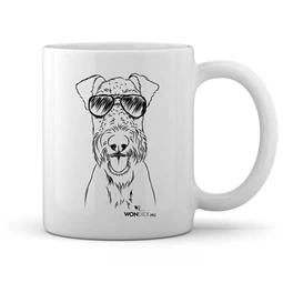 Kutya jó bögre Airedale terrier, kerámia 360ml 8x9,5cm