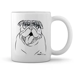 Kutya jó bögre Angol bulldog, kerámia 360ml 8x9,5cm