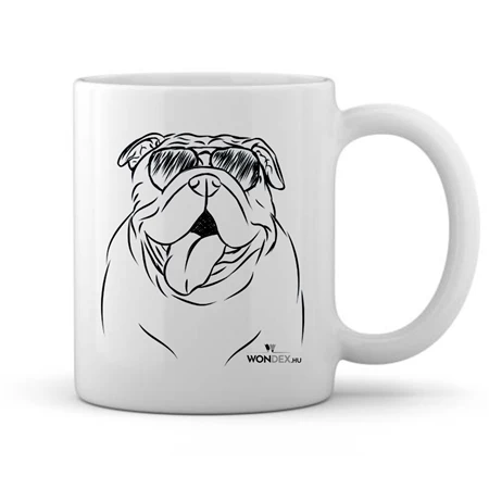 Kutya jó bögre Angol bulldog, kerámia 360ml 8x9,5cm