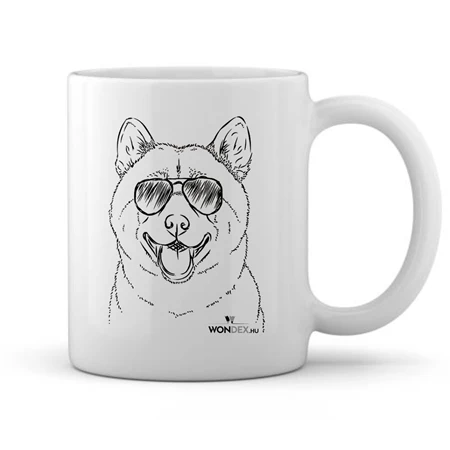 Kutya jó bögre Shiba inu, kerámia 360ml 8x9,5cm