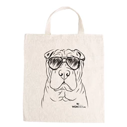 Kutya jó vászontáska Shar pei, 27x31x0,3cm 140g/m2 natúr pamut