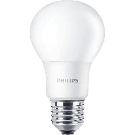 LED izzó PHILIPS E27, gömb, A60, 5W, 470lm, 4000K, "CorePro"