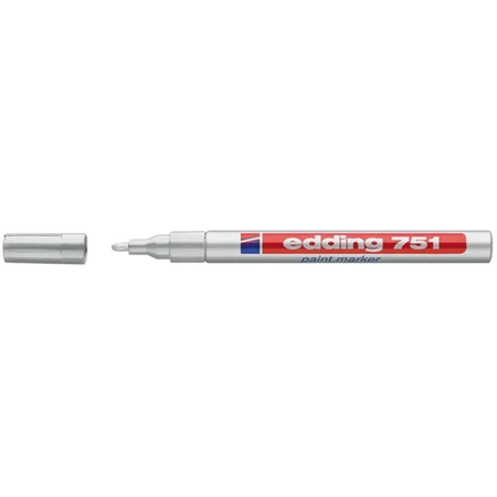 Lakkfilc EDDING 751 vonalvastagság: 1-2 mm ezüst