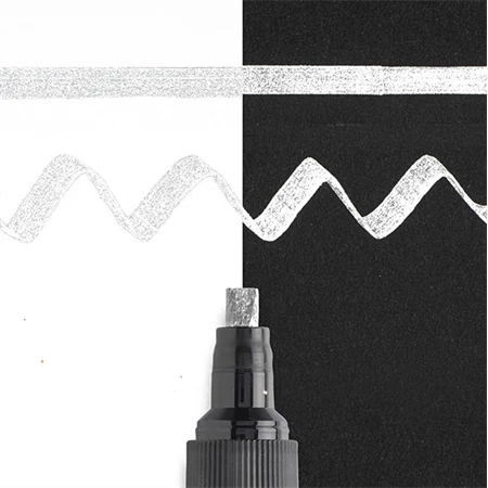 Lakkfilc SAKURA Calligrapher 5mm, ezüst