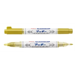 Lakkfilc ZEBRA arany 1,2 mm - 0,7 mm  kerek kétvégű heggyel, Mckie Paint Marker Extra Fine Gold
