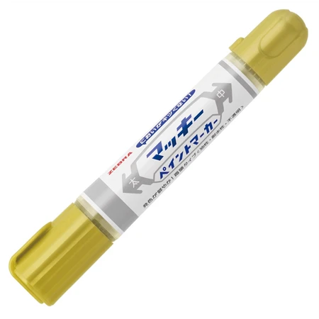 Lakkfilc ZEBRA arany 8 mm - 2 mm kerek kétvégű heggyel, Mckie Paint Marker Bold Gold