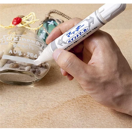 Lakkfilc ZEBRA arany 8 mm - 2 mm kerek kétvégű heggyel, Mckie Paint Marker Bold Gold