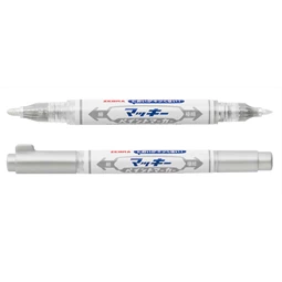 Lakkfilc ZEBRA  ezüst 1,2 mm - 0,7 mm  kerek kétvégű heggyel, Mckie Paint Marker Extra Fine Silver