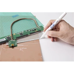 Lakkfilc ZEBRA  fehér 1,2 mm - 0,7 mm  kerek kétvégű heggyel, Mckie Paint Marker Extra Fine white