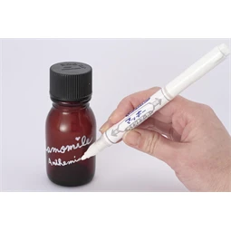 Lakkfilc ZEBRA  fehér 1,2 mm - 0,7 mm  kerek kétvégű heggyel, Mckie Paint Marker Extra Fine white
