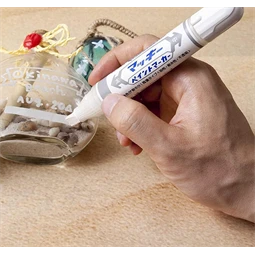 Lakkfilc ZEBRA fehér 8 mm - 2 mm kerek kétvégű heggyel, Mckie Paint Marker Bold  White