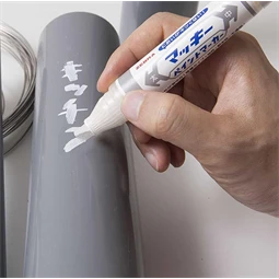 Lakkfilc ZEBRA fehér 8 mm - 2 mm kerek kétvégű heggyel, Mckie Paint Marker Bold  White