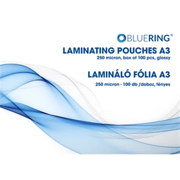 Lamináló fólia A/3 250 mikron fényes BLUERING 100db/csomag