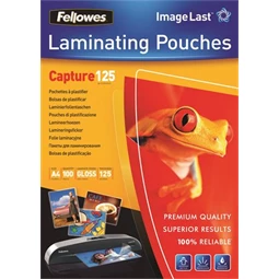 Lamináló fólia A/4 125 mikron fényes FELLOWES 100db/csomag