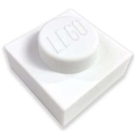 Lámpa éjszakai fény, LEGO Iconic 1x1 plate, fehér