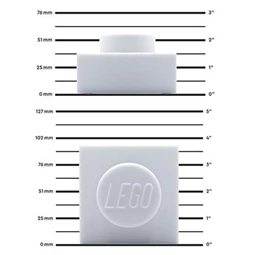 Lámpa éjszakai fény, LEGO Iconic 1x1 plate, fehér