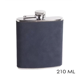 Laposüveg rozsdamentes acél 210ml műbőr szürke