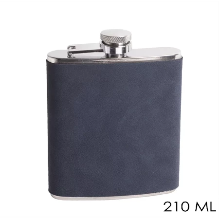 Laposüveg rozsdamentes acél 210ml műbőr szürke