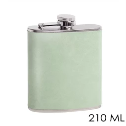 Laposüveg rozsdamentes acél 210ml műbőr türkiz