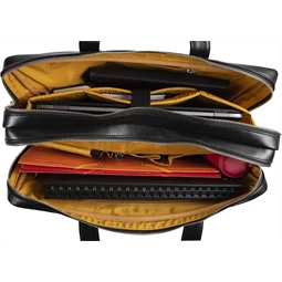 Laptop táska, Exacompta Exactive Prémium marhabőr fekete, vízálló és kopásálló, 15,6 cm-es laptopokhoz