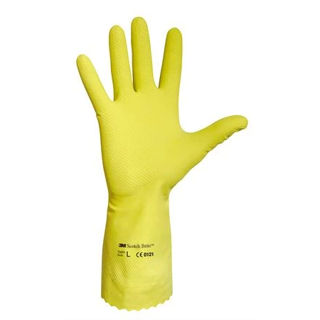 Védőkesztyű gumikesztyű latex sárga 8-as méret 10 db/csomag