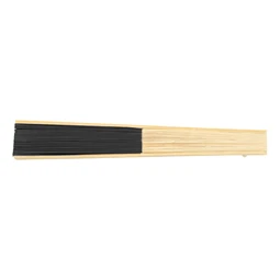 Legyező papír, bambusz bordázattal 38 x 21 cm fekete