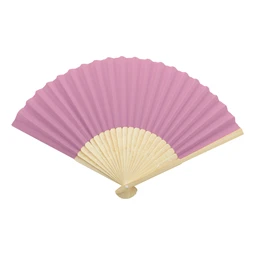 Legyező papír, bambusz bordázattal 38 x 21 cm pink