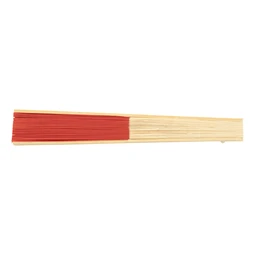 Legyező papír, bambusz bordázattal 38 x 21 cm piros