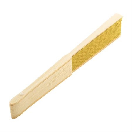 Legyező papír, bambusz bordázattal 38 x 21 cm sárga