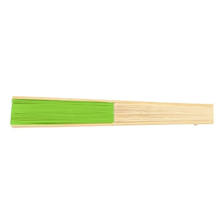 Legyező papír, bambusz bordázattal 38 x 21 cm zöld