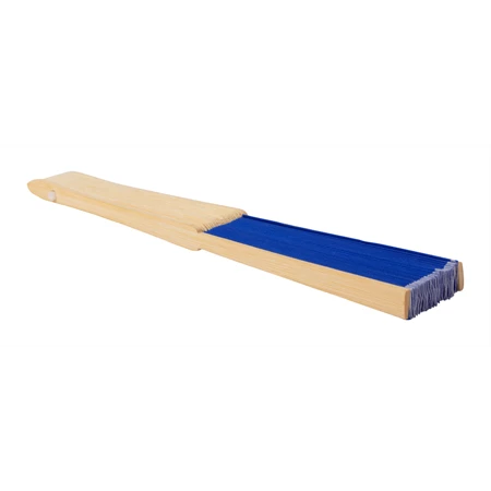 Legyező textil, bambusz nyéllel 38 x 21 cm kék