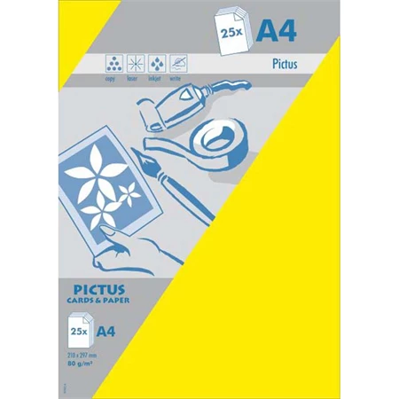 Levélpapír Artoz Pictus A/4 80g Nárcisz 25db/csomag