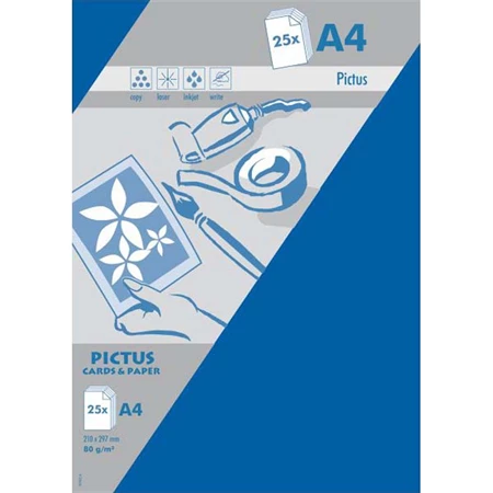 Levélpapír Artoz Pictus A/4 80g  kék 25db/csomag