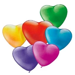 Léggömb 15cm-es 20db/csomag HERLITZ szív forma vegyes színek
