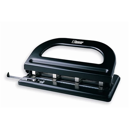 Lyukasztó 4 lyukú, BOXER 988 nagyteljesítményű, 30 lap, fekete