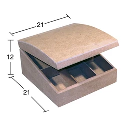 MDF doboz íves felnyíló tetővel CADENCE 21x21x12cm KU216